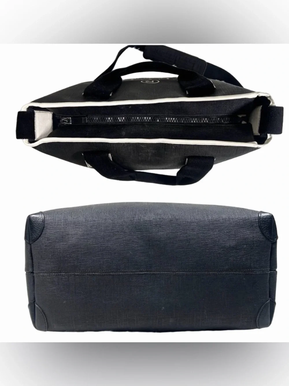 Vintage Gucci Black Canvas Tote 2way Bag